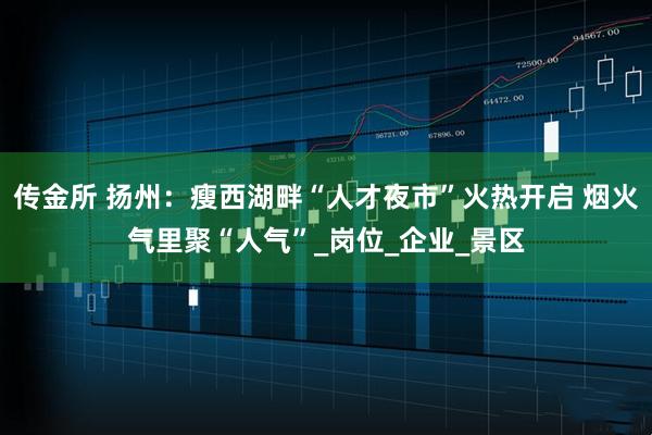 传金所 扬州：瘦西湖畔“人才夜市”火热开启 烟火气里聚“人气”_岗位_企业_景区